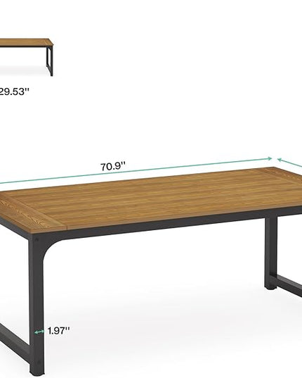 Tribesigns Modern Computer Desk, 70.8 x 35.4 inch Large Executive Office Desk Computer Table Study Writing Desk Workstation for Home Office, Natural - LeafyLoom