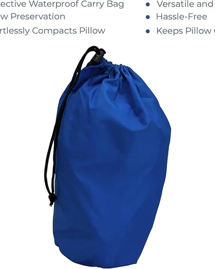Travel Mini Pillow - 100% Talalay Latex, Compressable, Light and Compact, Sleep on Vacation, Camping, Hiking, Airplanes, Hotels, Home - LeafyLoom