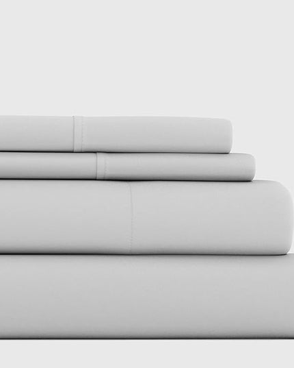 Linen Market Bed Sheets for King Size Bed (Light Gray) - Sleep Better Than Ever with These Soft and Cooling King Sheets - Deep Pocket Fits 16" Thick Beds - 4 Piece King Sheet Set - LeafyLoom
