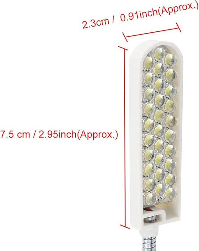 Zerodis Sewing Machine Light LED Lighting, LED Lamp Magnetic Base LED Desk Lamp for Workbench Lathe Drill Press Daylight Flexible Arm Work Lamp(us) - LeafyLoom