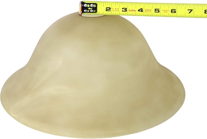 LIGHTACCENTS Alabaster Amber Glass Lamp Shade Replacement For Floor Lamps - Lamp Shades For Floor Lamps With Medium Base E26 Socket- Floor Lamp Shade - Floor Lamp Replacement Glass Lamp Shade (Amber) - LeafyLoom