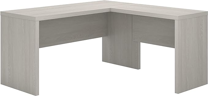 Bush Business Furniture Echo L Shaped Desk, 60W, Gray Sand - LeafyLoom