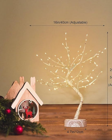 OTAVILEM Room Decor, 20" 108 LED Twinkling Tree Lamp, DIY Artificial Tree Lamp, Battery/USB Operated, Tabletop Bonsai Tree Light for Living Room Bedroom Christmas Home Gifts House Decor - LeafyLoom
