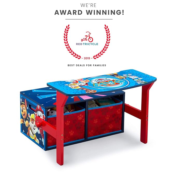Delta Children Kids Convertible Activity Bench - Greenguard Gold Certified, Nick Jr. PAW Patrol - LeafyLoom