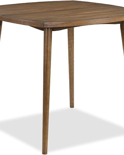 NicBex Small Dining Table Set for 4 Kitchen & Dining Room Tables Modern Counter-Height 5-Piece Dining Set with Upholstered Cushion Seat Chair, Solid Wood, Brown - LeafyLoom