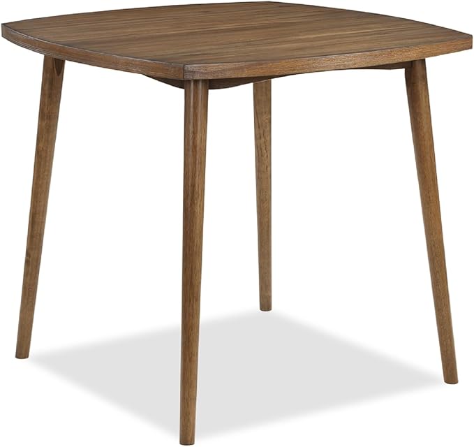 NicBex Small Dining Table Set for 4 Kitchen & Dining Room Tables Modern Counter-Height 5-Piece Dining Set with Upholstered Cushion Seat Chair, Solid Wood, Brown - LeafyLoom