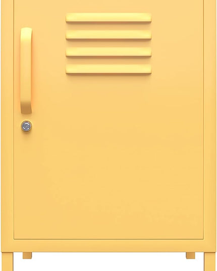 Novogratz Cache Metal Locker, Yellow End Table - LeafyLoom