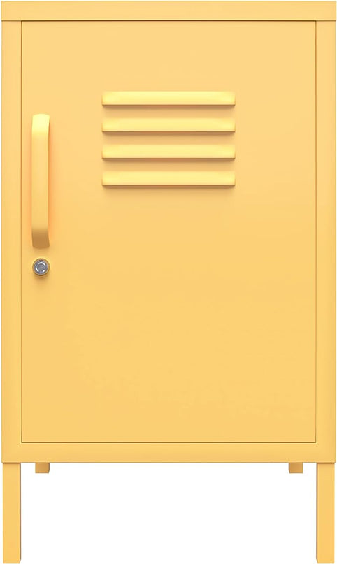 Novogratz Cache Metal Locker, Yellow End Table - LeafyLoom