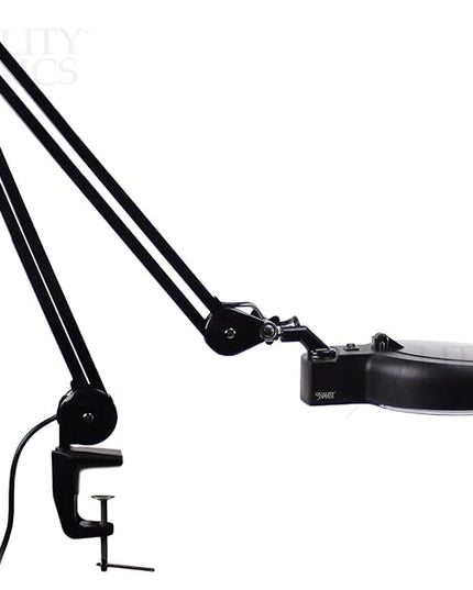 Quality Optics® Professional Series Illuminated Workstation Swing Arm Magnifier White 3LED Diopter - LeafyLoom