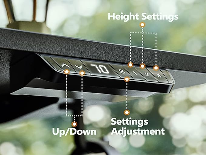 BANTI Electric Standing Desk with Drawer, Adjustable Height Sit Stand Up Desk, Home Office Desk Computer Workstation, 63x24 Inches, Black - LeafyLoom