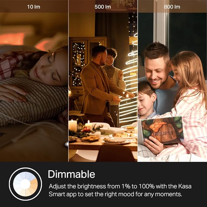 New Kasa Smart Bulb, Full Color Changing Dimmable Smart WiFi Light Bulb Compatible with Alexa and Google Home, A19, 9W 800 Lumens,2.4Ghz only, No Hub Required, 1-Pack (KL125), Multicolor KasaSmartbyTP-Link
