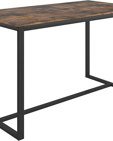 NicBex Dining Table Set for 4 Kitchen Table and Chairs Five-Piece Set Table and Chair with Backrest for Kitchen, Bar, Living Room, Breakfast Nook, Industrial Style, Solid Structure, Brown - LeafyLoom