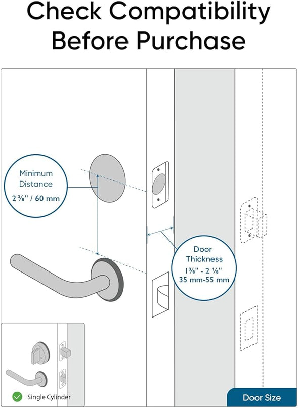 eufy Security Smart Lock S230, Keyless Fingerprint Lock for Front Door, Easy Installation, Built-in Wi-Fi, Reliable App for Remote Access, One-Year Battery Life, BHMA Certified, IP65 Weatherproof eufySecurity