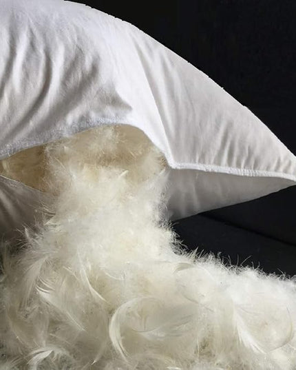 King Size Goose Down Feather Hotel Collection Bed Pillow for Sleeping for Back, Stomach or Side Sleepers King Size(20x36IN) White 1 Pack - LeafyLoom