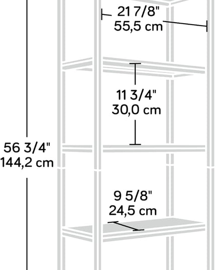 Sauder North Avenue Tall 4-Shelf Bookcase/ Book shelf, Sindoori Mango finish - LeafyLoom