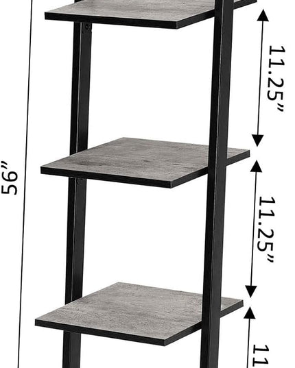 Convenience Concepts Designs2Go 4 Tier Ladder Bookshelf, Faux Birch / Black - LeafyLoom