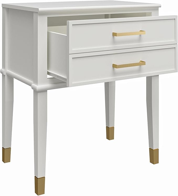 CosmoLiving by Cosmopolitan Westerleigh End Table, White - LeafyLoom