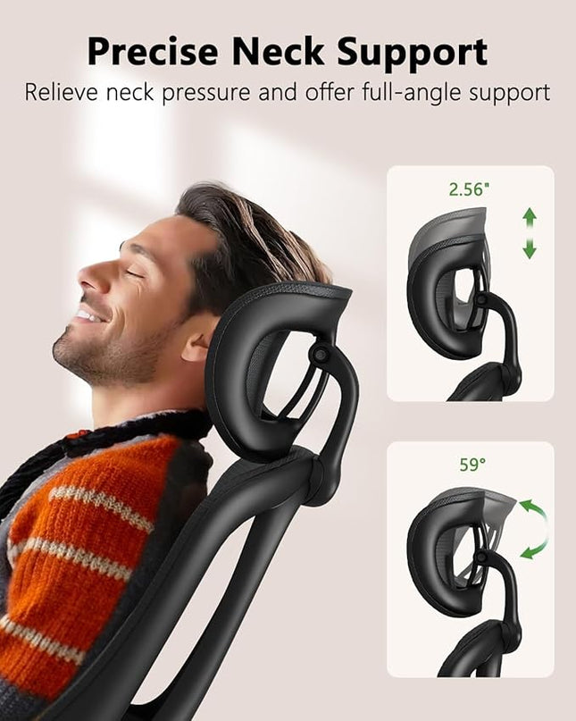 Home Office Chair, High Back Ergonomic Desk Chair with 3D Armrests, Lumbar Support, Mesh Computer Chair with Adjustable Headrest, for Home, Office, Work, Student - LeafyLoom