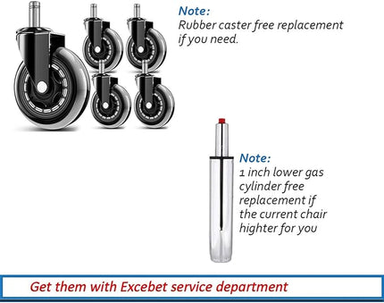 Big and Tall Office Chair 400lbs Wide Seat, Leather High Back Executive Office Chair with Foot Rest, Ergonomic Office Chair Lumbar Support for Lower Back Pain Relief (Light Grey) - LeafyLoom