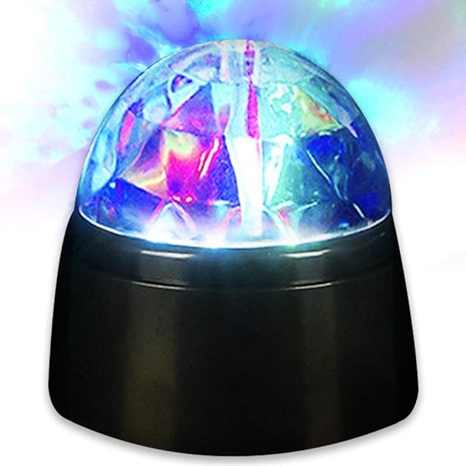 ArtCreativity Kaleidoscope LED Lamp, 1PC, Multi-Color LED Party Light for Kids and Adults, Battery Operated Decorative Lighting, Portable Mini Disco Light, Great Gift Idea for Boys and Girls - LeafyLoom
