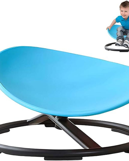 Kids Sensory Spinning Chair,Sit and Spin Swivel Chair for Kids Sensory,Kids Carousel Spin Sensory Chair,Kids Spinning Chair Metal Base Non-Slip Wobble Chair Sitting Comfortably - LeafyLoom
