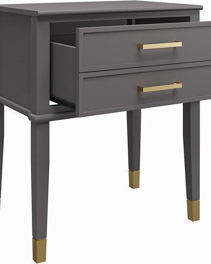 CosmoLiving by Cosmopolitan Westerleigh End Table, Graphite Gray - LeafyLoom