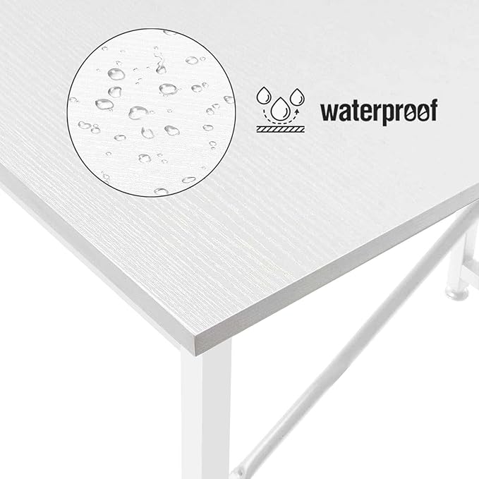 Lufeiya White Small Desk for Bedroom - Student Kids Study Writing Table for Home Office Bedroom Small Spaces 32 Inch Modern Mini Laptop PC Computer Desks, White - LeafyLoom