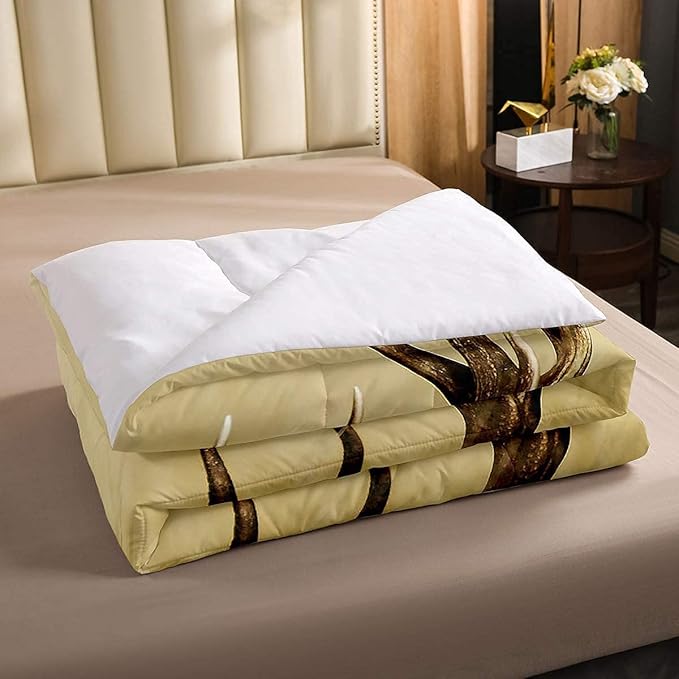 Antler Comforter Set King, Whitetail Deer Down Comforter, Stag Quilted Duvet, Countryside Rural Hunting Theme Comforter Set for Christmas Decorations Bedroom Decor All Season, Ultra Lightweight - LeafyLoom