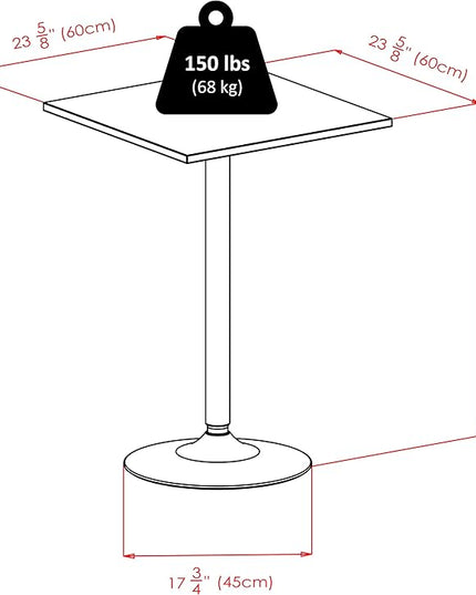 Winsome Obsidian Dining, Black, Pack of 1 - LeafyLoom