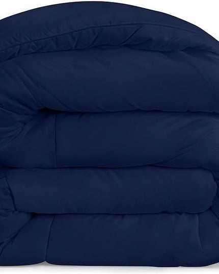 Utopia Bedding All Season 250 GSM Comforter - Plush Siliconized Fiberfill Comforter Twin - Box Stitched (Twin/Twin XL, Navy) - LeafyLoom