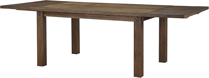 NicBex Dining Table Contemporary Kitchen Table Farmhouse Rustic Dining Table in Dark Oak Rectangular Dining Table, Easy Assembly, Dark Oak - LeafyLoom