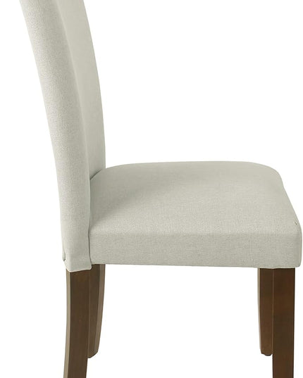 HomePop Classic Parsons Dining Chairs, Pack of 2, Soft Gray Woven - LeafyLoom