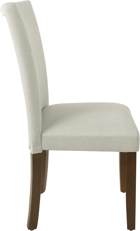 HomePop Classic Parsons Dining Chairs, Pack of 2, Soft Gray Woven - LeafyLoom