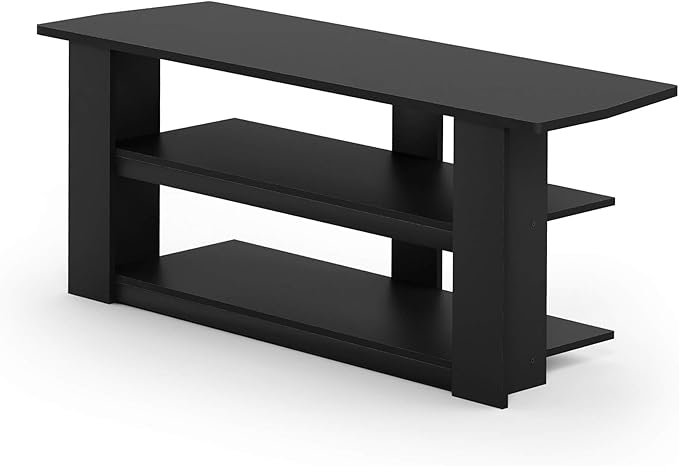 Furinno Parsons 42-in TV Entertainment Center, Standard 42.1"(W) x16.5(H) x13.4(D), Black - LeafyLoom