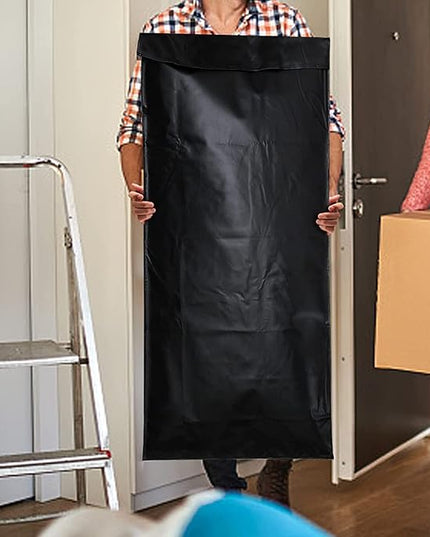 Table Leaf Storage Bag Padded 1 Pack, Heavy Duty Dining Table Leaf Bag, 48 x 16in Extra Thick Flannel Backing Interior/Exterior Dining Room Table Cover Protector, Scratch Resistant, Black - LeafyLoom
