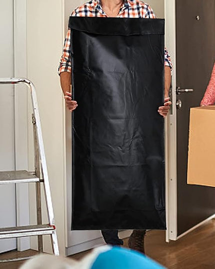 Table Leaf Storage Bag Padded 2 Pack, Heavy Duty Dining Table Leaf Bag, Extra Thick Flannel Backing Dining Table Cover Protector, 51" Lx24''W, Water-Resistant Scratch Resistant, Black - LeafyLoom
