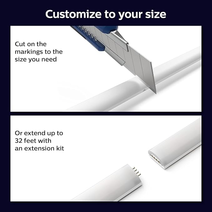 Philips Hue Indoor 6-Foot Smart LED Light Strip Base Kit with Plug - Flowing Multicolor Effect - 1 Pack - Control with Hue App - Works with Alexa, Google Assistant and Apple HomeKit PhilipsHue