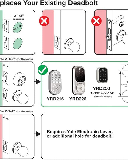 Yale Security Assure Lock - Keypad Door Lock in Satin Nickel Yale