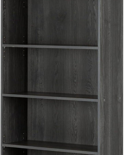 South Shore Axess 5-Shelf Bookcase - Gray Oak - LeafyLoom