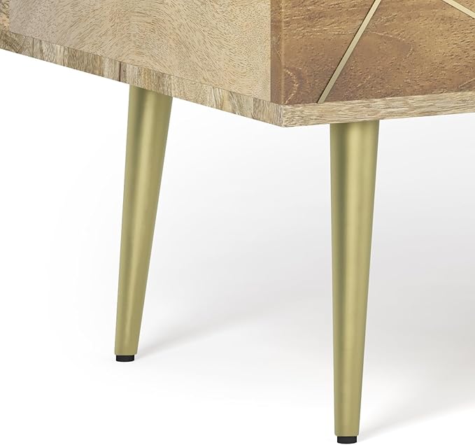 SIMPLIHOME Jager SOLID MANGO WOOD 48 Inch Wide Rectangle Contemporary and Mid century Large Lift Top Coffee Table in Natural, for The Living Room and Family Room - LeafyLoom