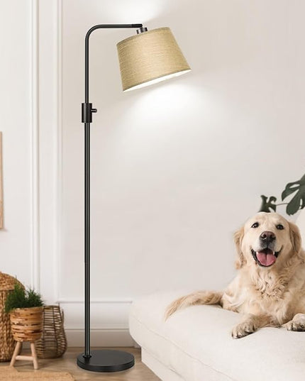 Nintiue Dimmable Floor Lamp, 1000 LM LED Edison Bulb Included, Arc Floor Lamps for Living Room Modern Standing Lamp Tall Lamps for Living Room Bedroom-Champagne - LeafyLoom