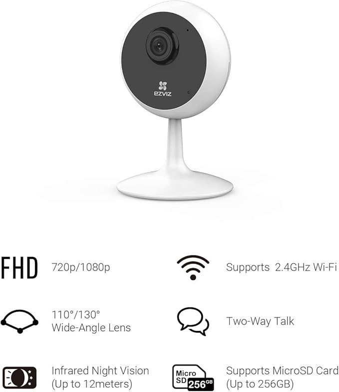 EZVIZ Indoor Security Camera 1080P WiFi Baby Monitor, Smart Motion Detection, Two-Way audio, 40ft Night Vision, Works with Alexa & Google Assistant(C1C) EZVIZ