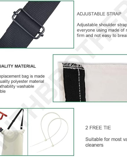 Universal Leaf Vacuum Blower Bag Bottom Debris Dump Bag - for Vacuum Leaf Blowers and Ultra Blower Rake, Compatible with Craftsman Black+Decker Husqvarna Toro leaf blower bag Replacement - LeafyLoom