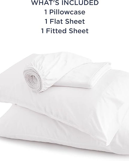 Bedsure Queen Sheets, Rayon Derived from Bamboo, Queen Cooling Sheet Set, Deep Pocket Up to 16", Breathable & Soft Bed Sheets, Hotel Luxury Silky Bedding Sheets & Pillowcases, White - LeafyLoom