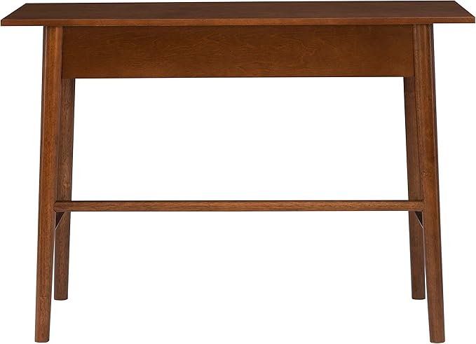 Linon Melissa Mid-Century Walnut Desk, 42" W x 19" D x 30" H - LeafyLoom