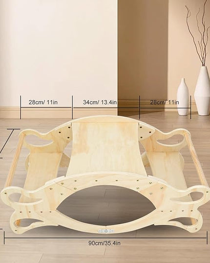 Wooden 2 in-1 Kids Table and Chair Set, Kids Activity Table for Drawing Read Playing, Toddler Learning Play Table Toys for Home, Nursery, Playroom, Gift for Boy & Girl (Natural) - LeafyLoom