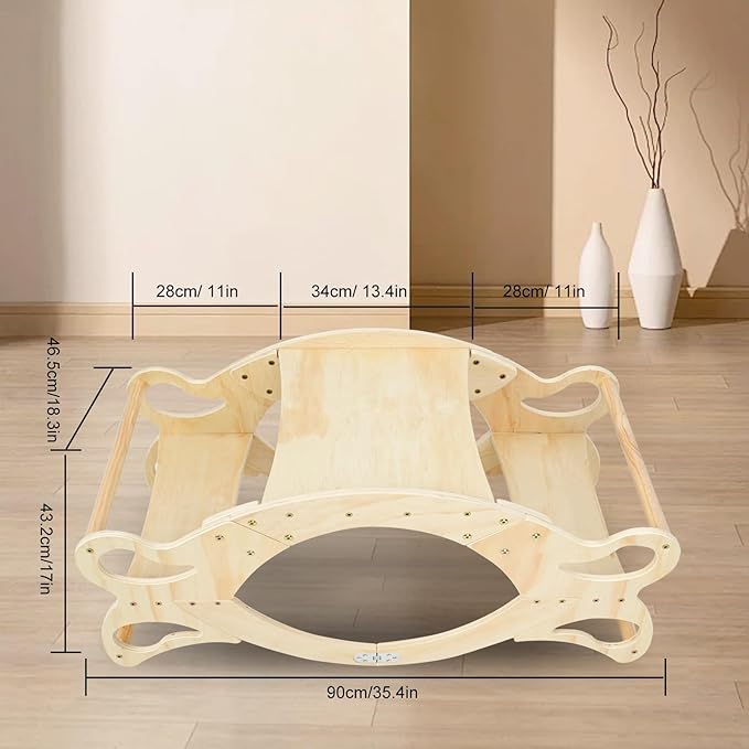 Wooden 2 in-1 Kids Table and Chair Set, Kids Activity Table for Drawing Read Playing, Toddler Learning Play Table Toys for Home, Nursery, Playroom, Gift for Boy & Girl (Natural) - LeafyLoom