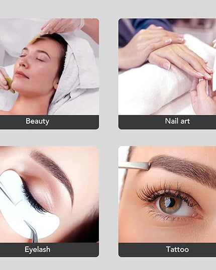 30W Black Half Moon Table Nail Desk Lamp Eyelash Beauty Lamp 3000K to 6000K Nail Art Microblading Desk Lamp (US Plug) - LeafyLoom