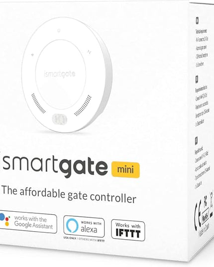 ismartgate Mini Smart gate Opener - Universal WiFi Remote Controller Compatible with Alexa, Google Home, IFTTT, iPhone, Android,Door Left Open Alert, Door Security Systems. No Hub Needed. ismartgate