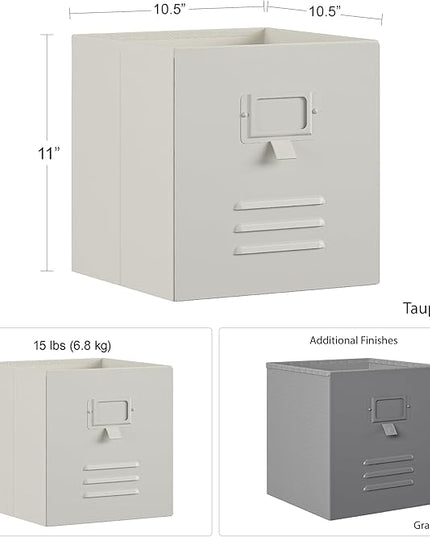 Little Seeds Nova Metal Locker 3 Pack-Graphite Grey Storage Bins - LeafyLoom